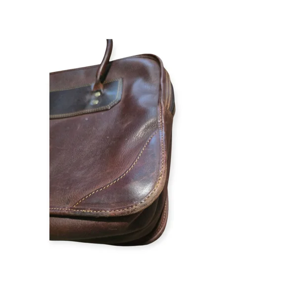 Orvis Bullhide Leather Expandable Briefcase
